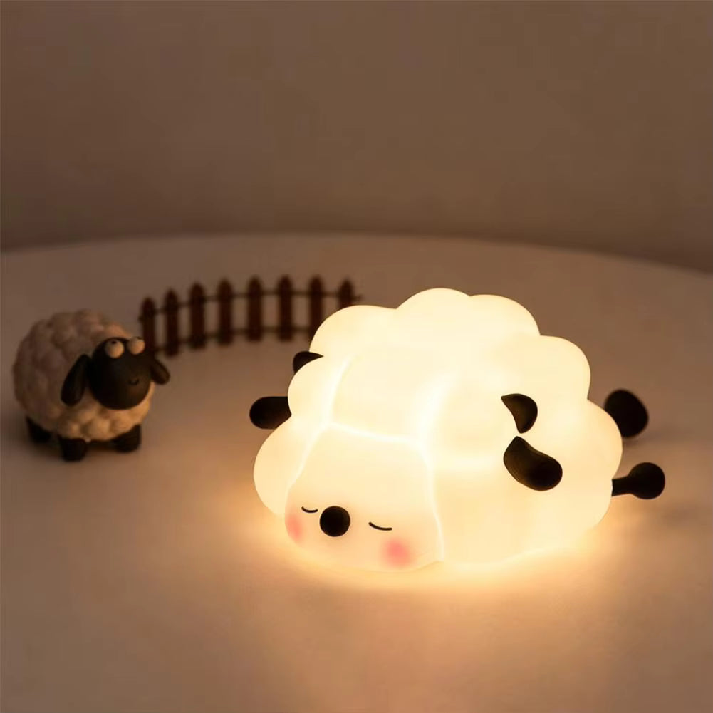 Kids Squishy Sleeping Sheep LED Night Light
