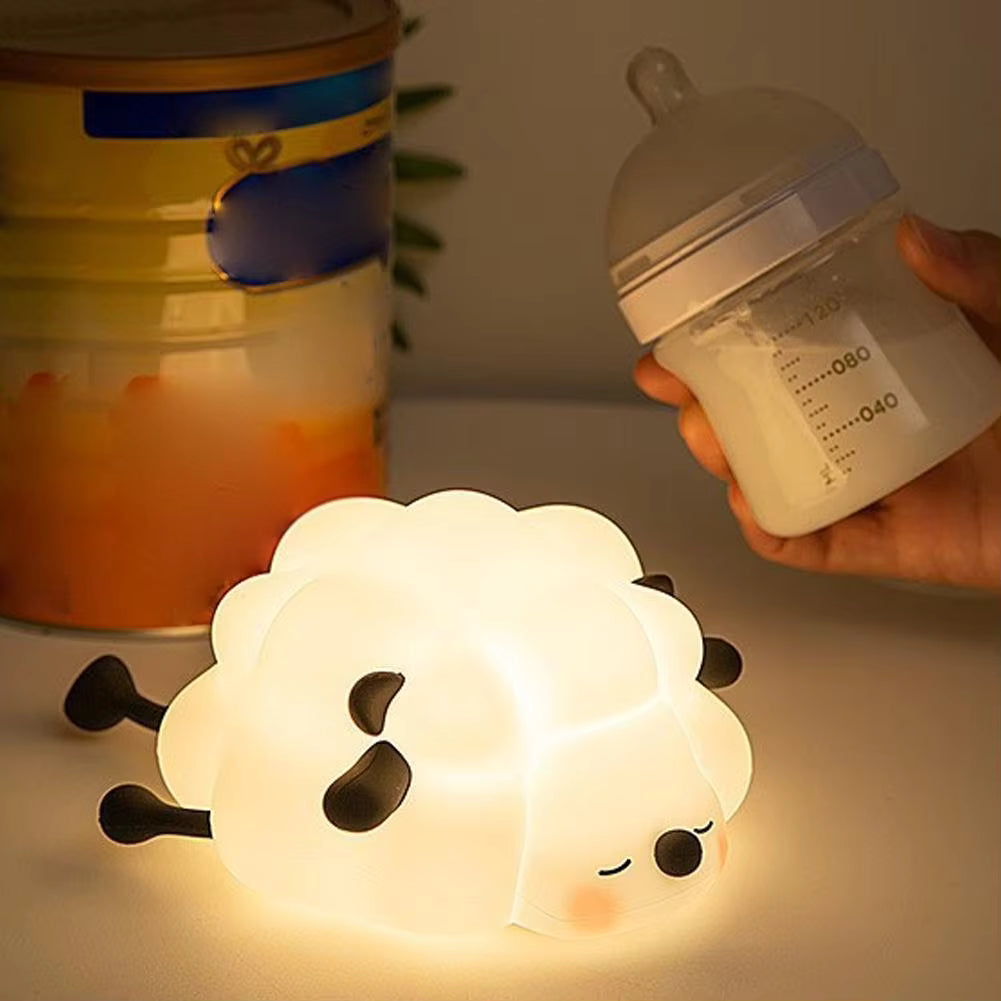 Kids Squishy Sleeping Sheep LED Night Light