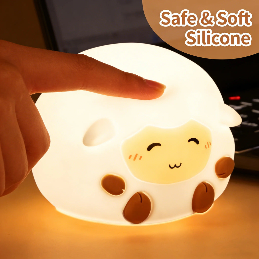 Kids Squishy Sheep LED Night Light