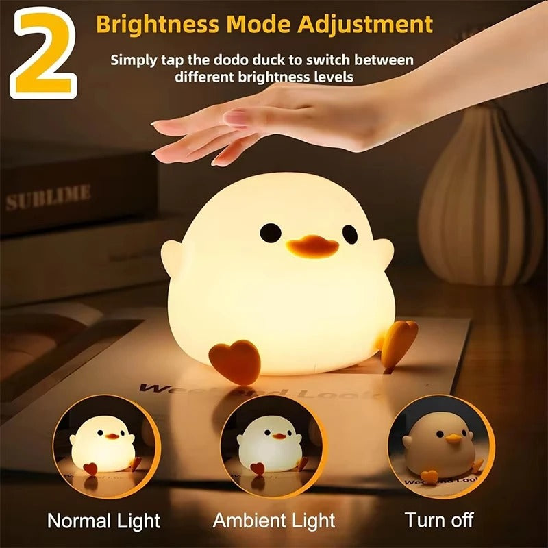 Kids Squishy DoDo Duck LED Night Light