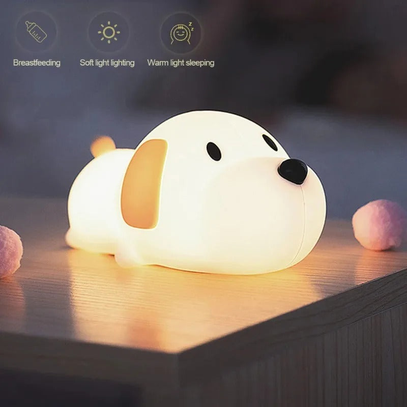 Kids Squishy Papa Puppy LED Night Light