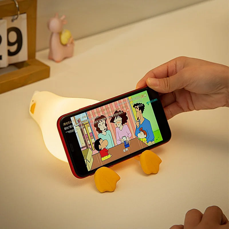 Kids Squishy Lying Flat Duck LED Night Light