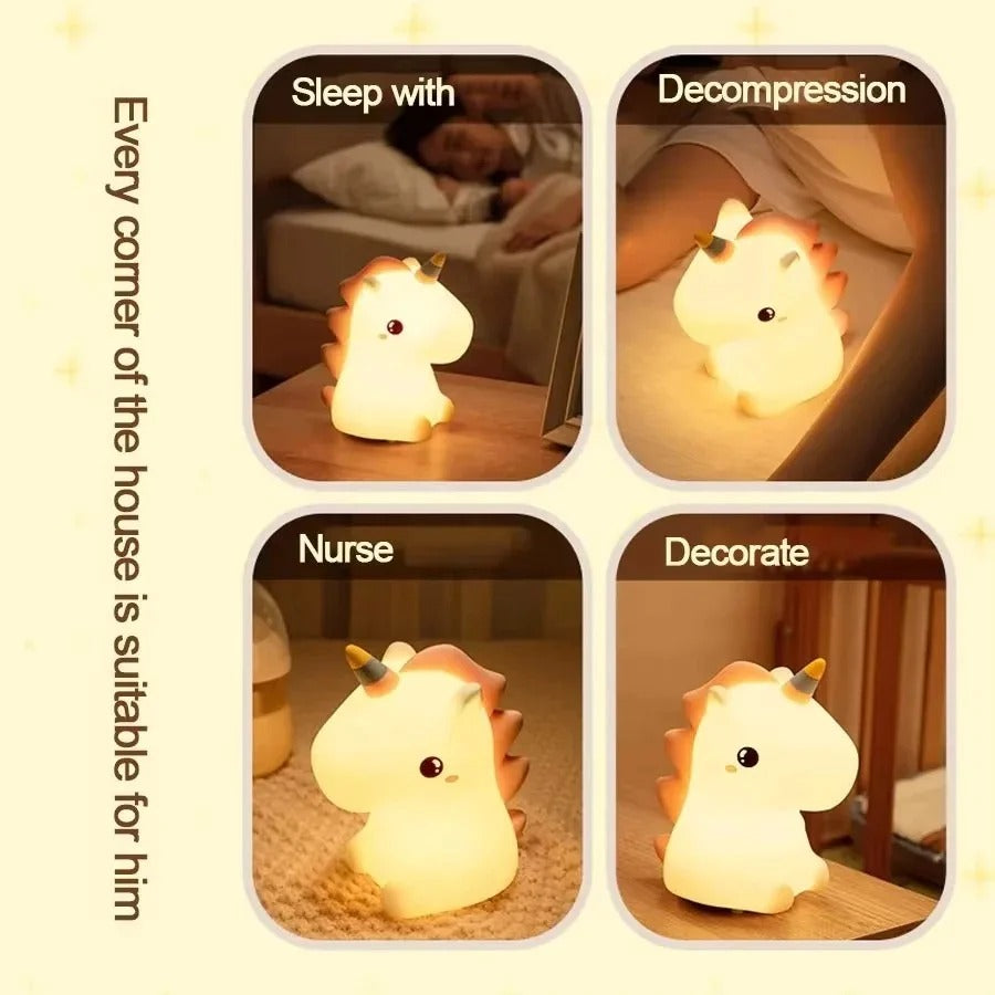 Kids Squishy Unicorn LED Night Light